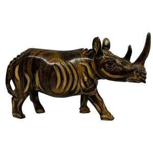 Carved Wood Rhinoceros