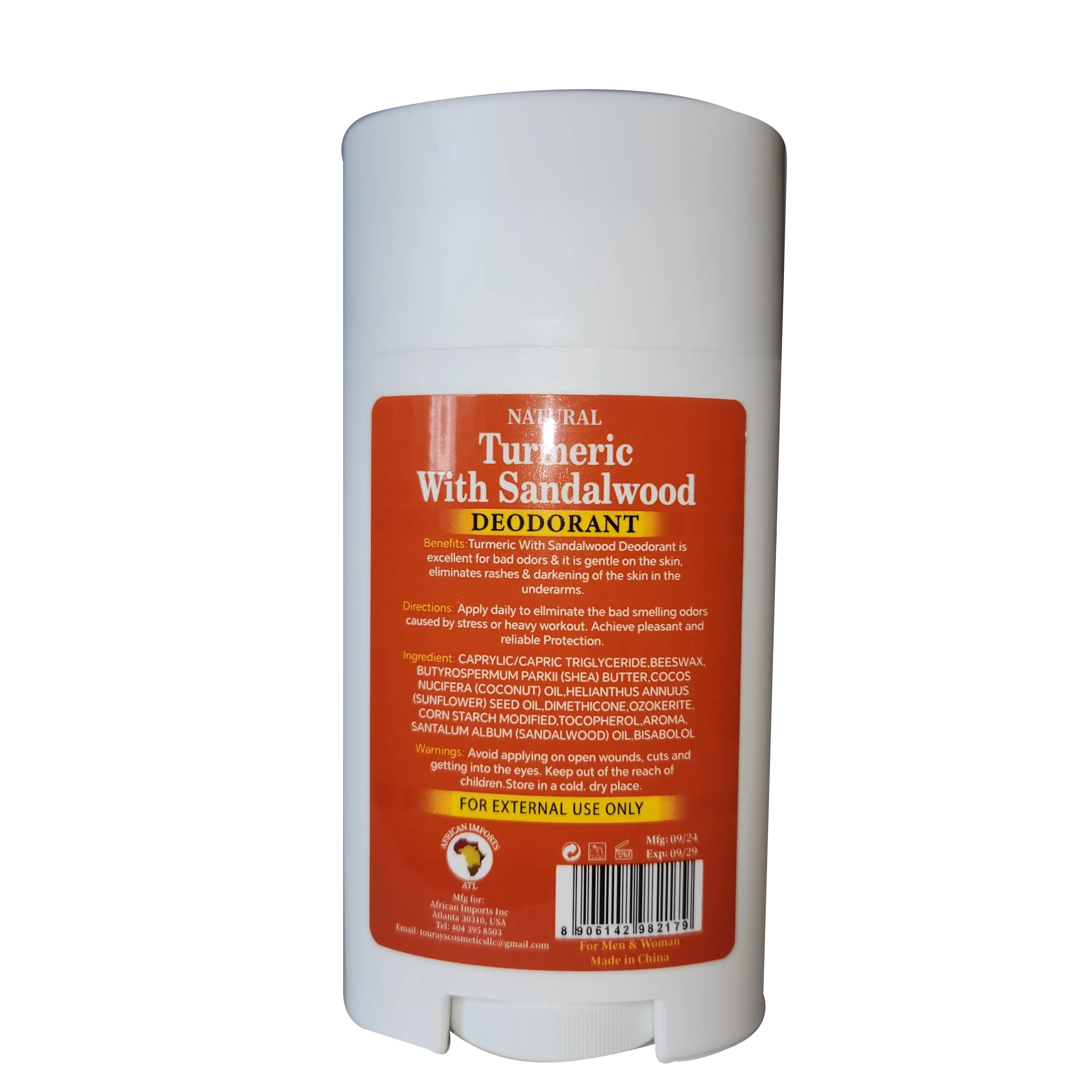 Turmeric with Sandalwood Deodorant - Image 2